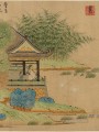 Wang Xizhi observa cómo los gansos parten la tinta china antigua
